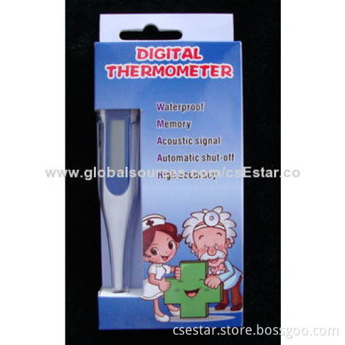 Waterproof Digital Thermometer, Readable LCD Display, Memory for Last Measurement